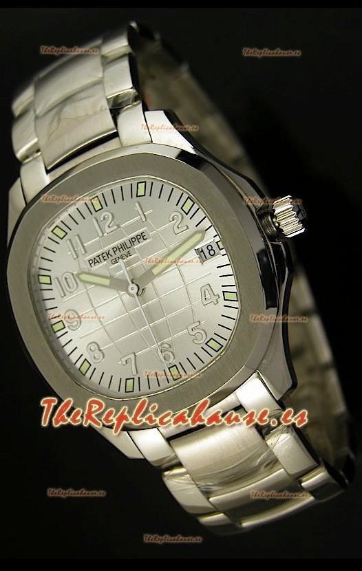 Patek Philippe 5167 Aquanaut Jumbo Reloj Réplica Suiza - réplica en escala 1:1, Dial Blanco