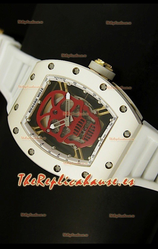 Richard Mille RM052 Skull Tourbillon Reloj Réplica Suiza Caja de Cerámica