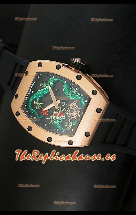Richard Mille RM057 Tourbillon Jackie Chan Reloj Réplica Suiza en Oro Rosado