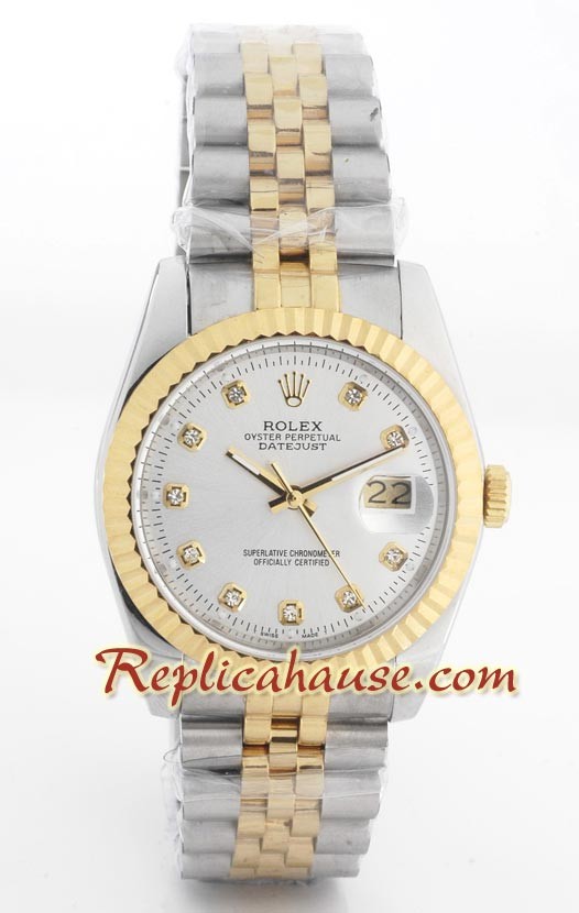 Rolex Réplica Datejust Reloj - Dos Tonos