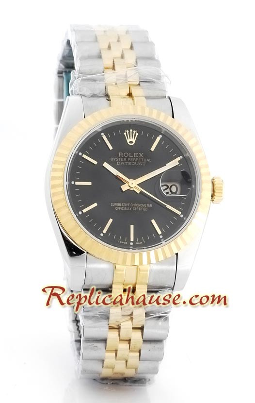 Rolex Réplica Datejust Reloj - Dos Tonos