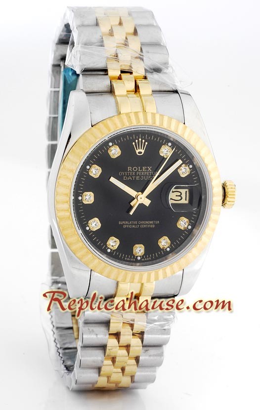 Rolex Réplica Datejust Reloj - Dos Tonos