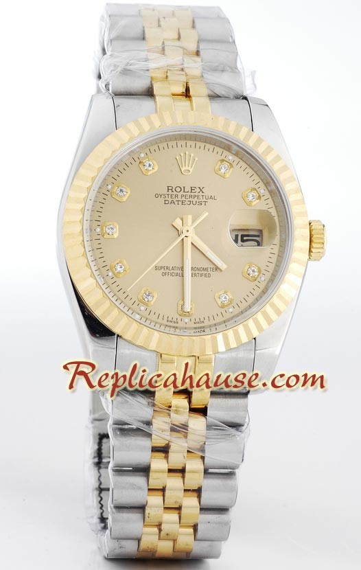 Rolex Réplica Datejust Reloj - Dos Tonos