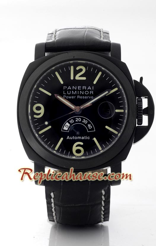 Panerai Luminor PVD Bateria de Reserva Reloj Suizo de imitación