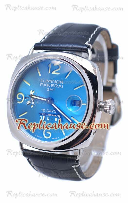Panerai Radiomir GMT 10 Days Reloj Suizo Blue Face