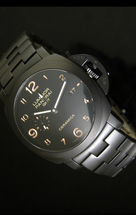 Panerai Luminor GMT PAM441 Reloj en Cerámica - Edición Revestida en DLC