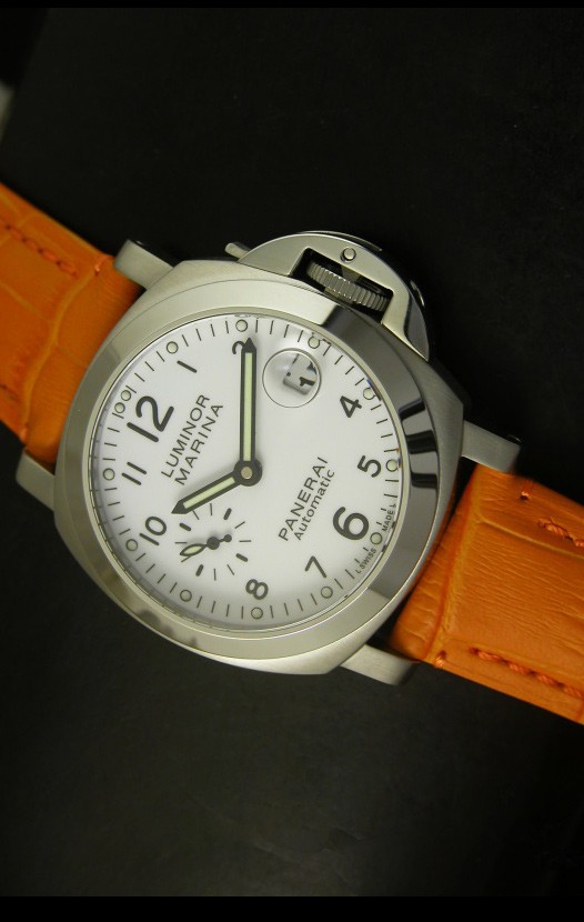 Panerai Luminor Marina PAM49 40MM Reloj Suizo - Correa color Naranja