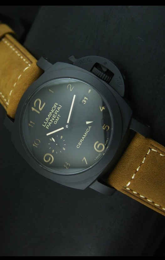 Panerai Luminor GMT PAM441 Reloj Cerámica - Réplica a Escala 1:1