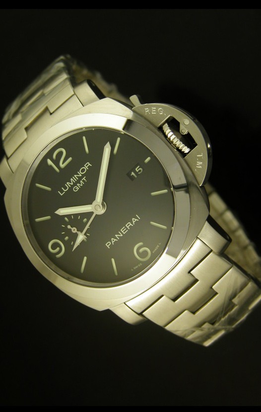 Panerai Luminor GMT PAM320 Movimiento P.9001 - Ultima Edición Réplica Escala 1:1