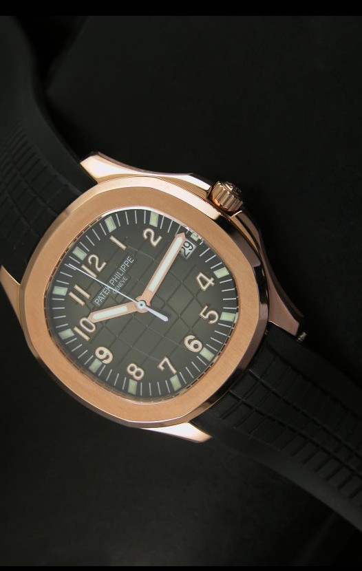 Patek Philippe Aquanaut Reloj en Oro Rosado y Dial Gris - Réplica a escala 1:1