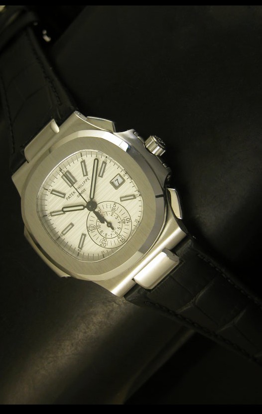 Patek Philippe Nautilus 5980 Correa Negra - Ultima Edición Réplica Escala 1:1