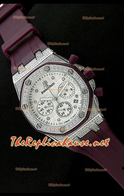 Audemars Piguet Royal Oak Cronógrafo para Señoras con Esfera Blanca