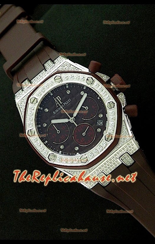 Audemars Piguet Royal Oak Cronógrafo de Acero Inoxidable para Señoras con Esfera Marrón