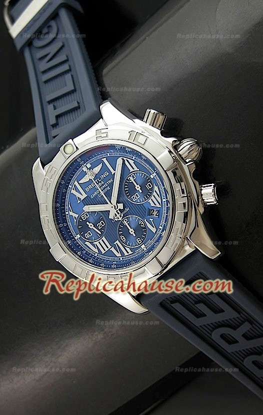 Breitleng Chronomat B01 Reloj Suizo con Esfera Azul - Reproducción Escala 1:1