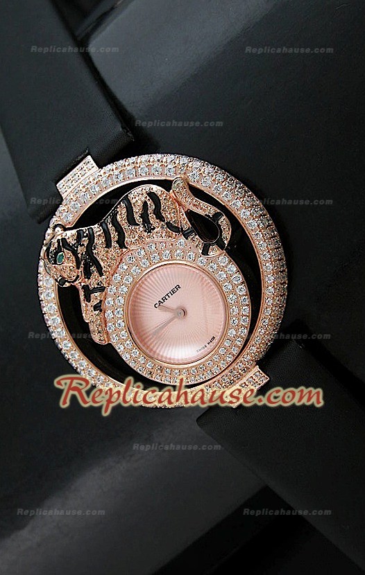 Le Cirque Animalier de Cartier Reproducción Reloj Suizo con Cristales Swarovski Genuinos 