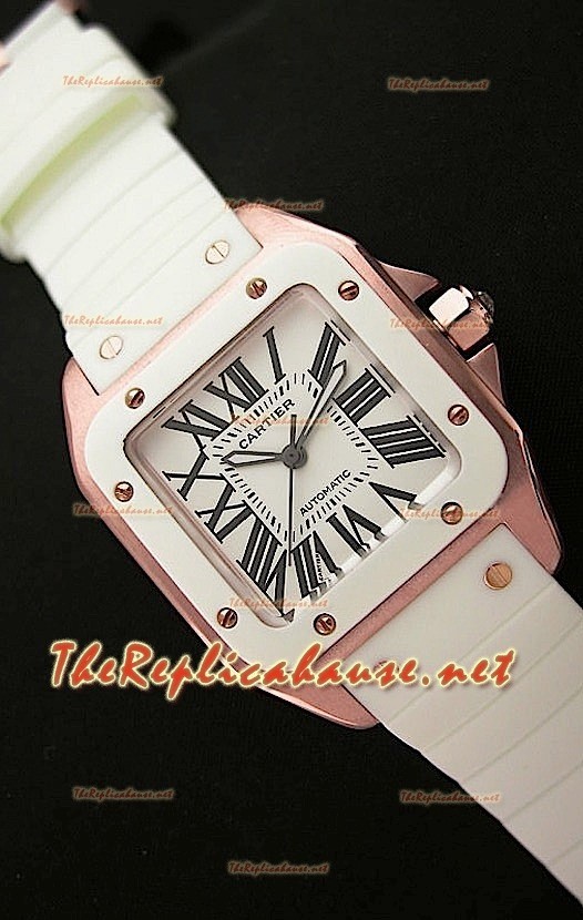 Cartier Santos 100 Réplica Reloj Suizo para Señoras -33MM- Réplica a Escala 1:1 