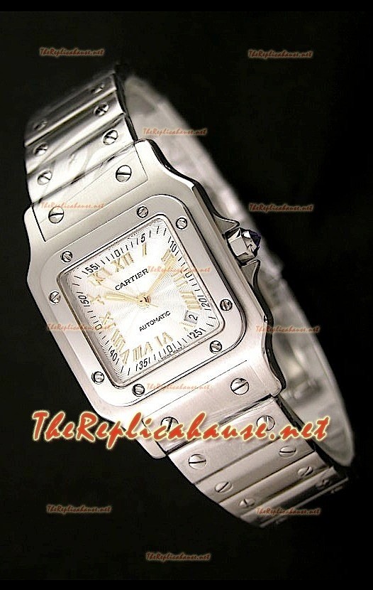 Cartier Santos Réplica Reloj Suizo para Señoras 29MM - Numerales de Hora en Oro 