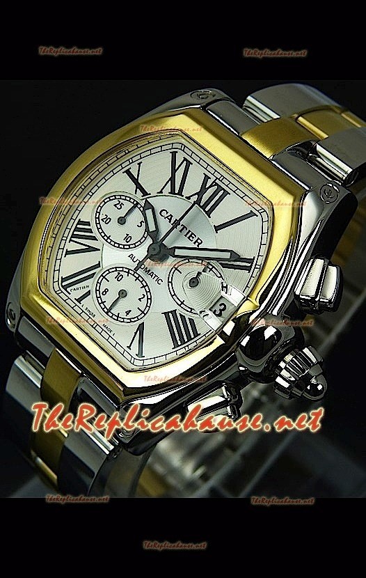 Cartier Roadster Cronómetro Suizo en dos tonos – 1:1 réplica espejo.