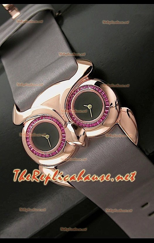 Chopard Animal World Reloj Señoras de Búho en Oro Rosa Esfera de color Negro