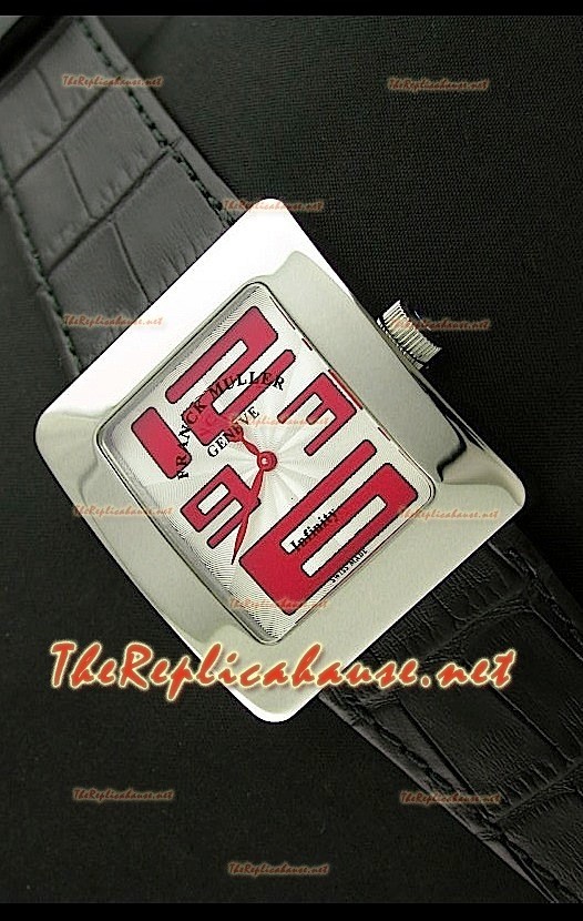Franck Muller enfenity Réplica Reloj Señoras con números Árabes en Rojo