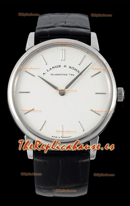 A.Lange & Sohne Saxonia Thin Reloj Réplica Suizo Caja De Acero Dial Blanco
