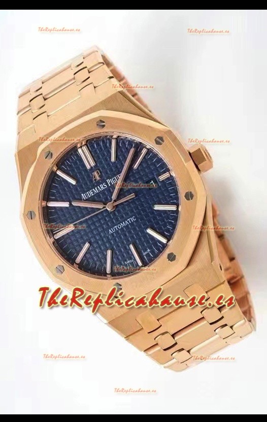 Audemars Piguet Royal Oak 41MM 15500OR Reloj de Acero 904L Oro Rosado - Ultimate 1:1 Movimiento 3120