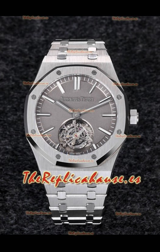 Audemars Piguet Royal Oak Tourbillon 41mm Dial Azul en Caja 904L - Dial Gris ahumado con chorro de Arena
