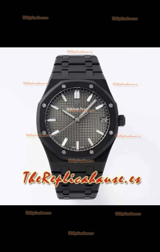 Audemars Piguet Royal Oak PVD Reloj Réplica Suizo con Revestimienvo PVD Movimiento 3120 - Dial Gris