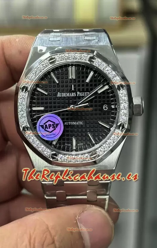 Audemars Piguet Royal Oak 37MM Reloj Dial Negro Movimiento 3120 - Réplica a Espejo 1:1