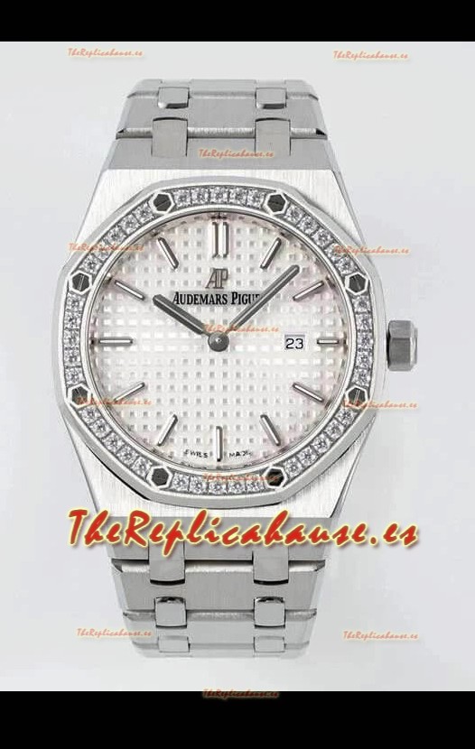 Audemars Piguet Royal Oak 33MM 904L White Black Dial 1:1 Mirror Replica Watch