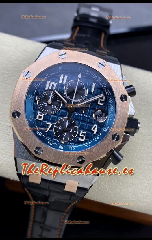Audemars Piguet Royal Oak Offshore Dial Azul Cronógrafo Réplica a Espejo 1:1 - Acero 904L