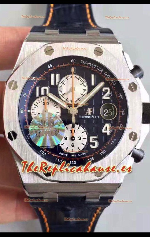 Audemars Piguet Royal Oak Offshore Chronograph Dial Azul Caja Acero 904L Reloj Réplica a espejo 1: 1 Movimiento 3126