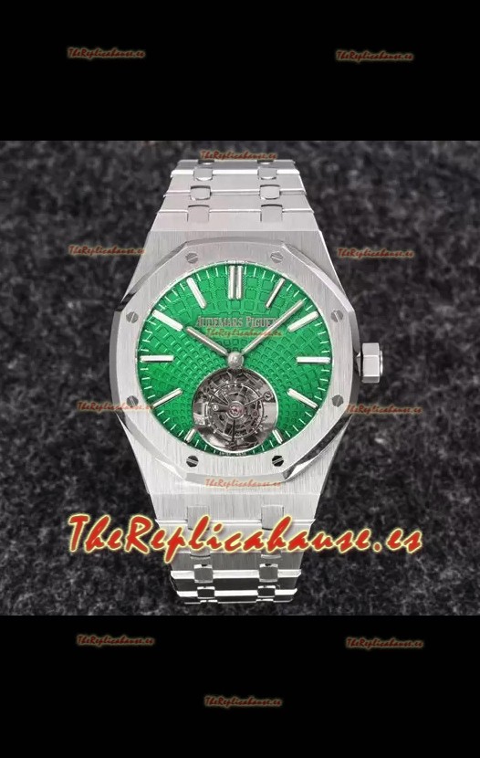 Audemars Piguet Royal Oak Flying Tourbillon Dial Verde 41mm en Caja 904L - Dial de Tapicería Verde
