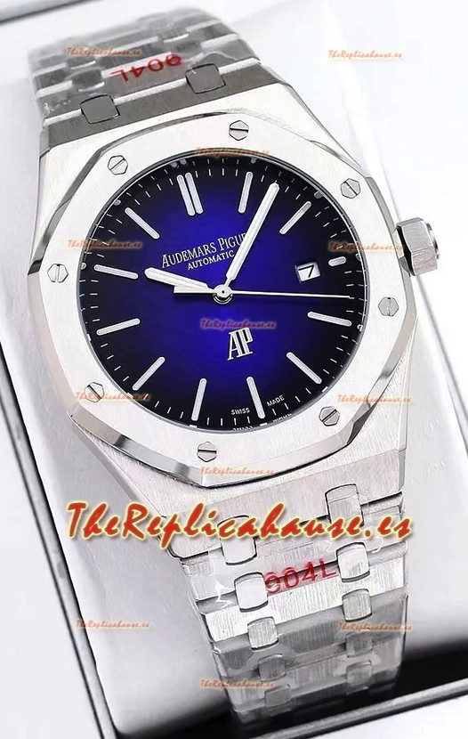Audemars Piguet Royal Oak Jumbo Extra Thin Edition Reloj en Dial Azul - 39MM en Caja Acero 904L