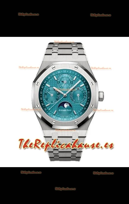 Audemars Piguet Royal Oak Perpetual Calendar Réplica Suiza Acerp 904L - Dial Azul Tiffany