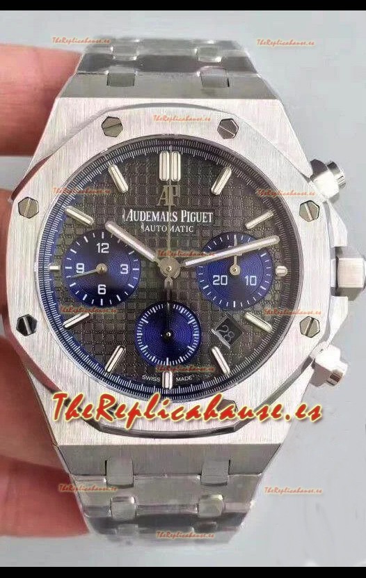 Audemars Piguet Royal Oak Chronograph Slate Dial Gris Correa Acero Reloj Réplica Suiza