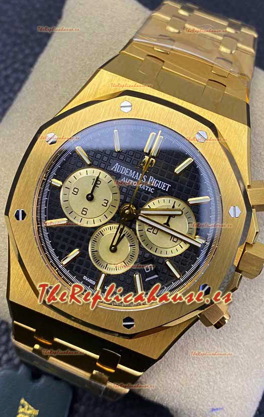 Audemars Piguet Royal Oak Cronógrafo Oro Amarillo Dial Dial Correa Acero Reloj Réplica Suiza