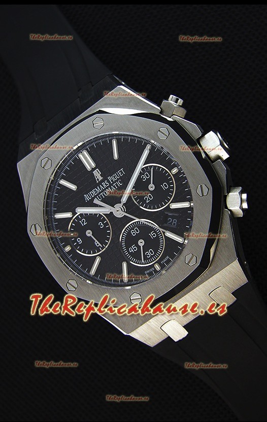 Audemars Piguet Royal Oak Réloj Réplica Cronógrafo a Espejo 1:1 - Dial Negro