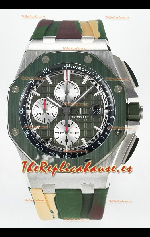 Audemars Piguet Royal Oak Offshore Chronograph Dial Verde Reloj Réplica Super Clone 1:1 - Acero 904L