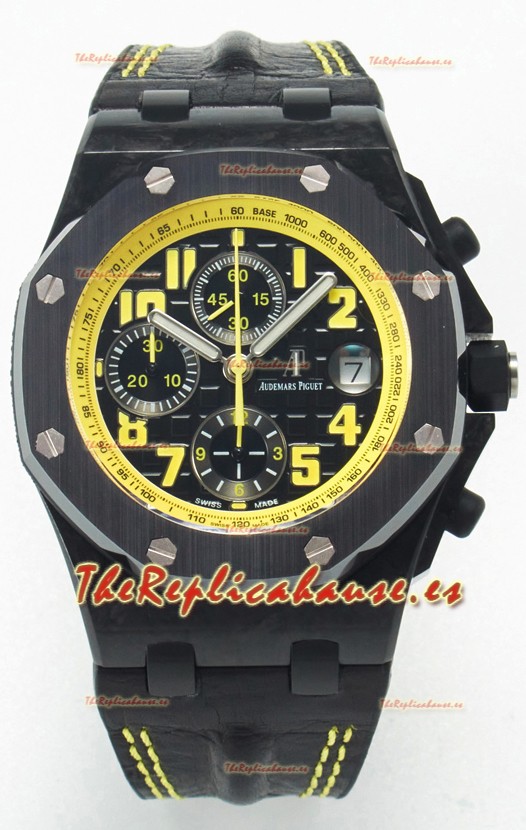 Audemars Piguet Royal Oak Offshore Bumble Bee Chronograph Reloj Réplica Super Clone 1:1 - Carbono Forjado
