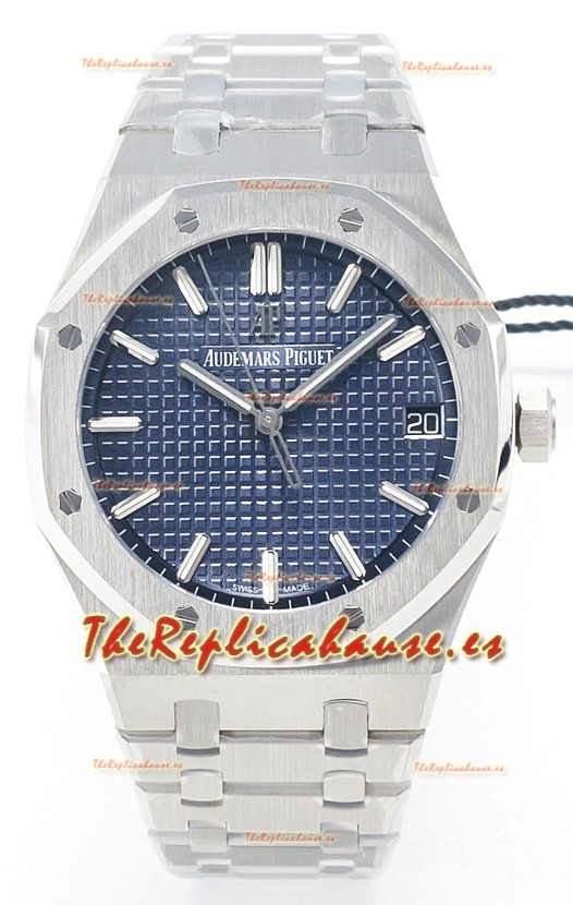 Audemars Piguet Royal Oak 15500 41MM Acero 904L Dial Azul Super Clone Reloj Réplica 