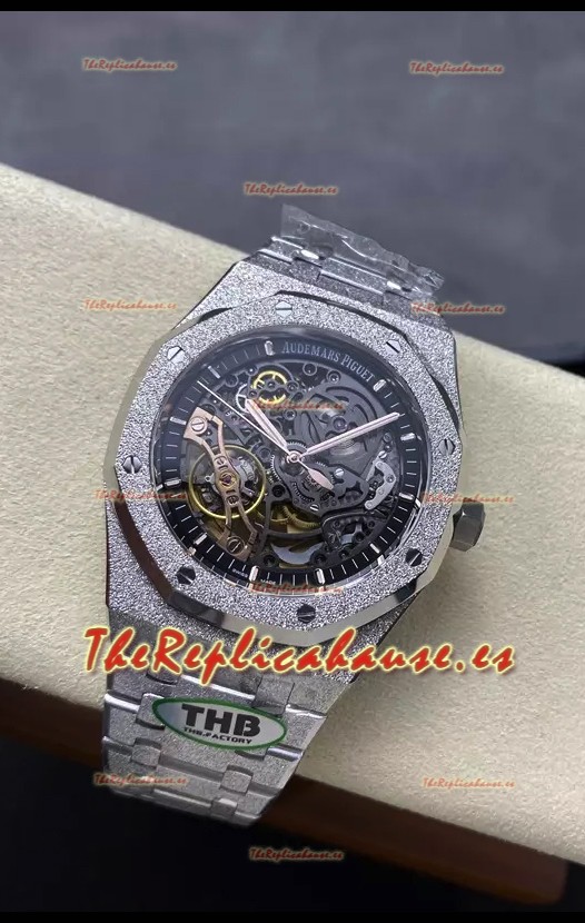 Audemars Piguet Royal Oak Double Balance Wheel Openworked FROSTED Edition 1:1 Superclone Reloj Réplica