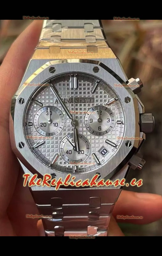 Audemars Piguet Royal Oak Chronograph Réplica Espejo 1:1 - Acero 904L en Dial Blanco 41MM