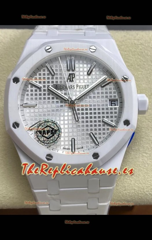 Réplica del Reloj Audemars Piguet Royal Oak 15500 de cerámica blanca, Superclon