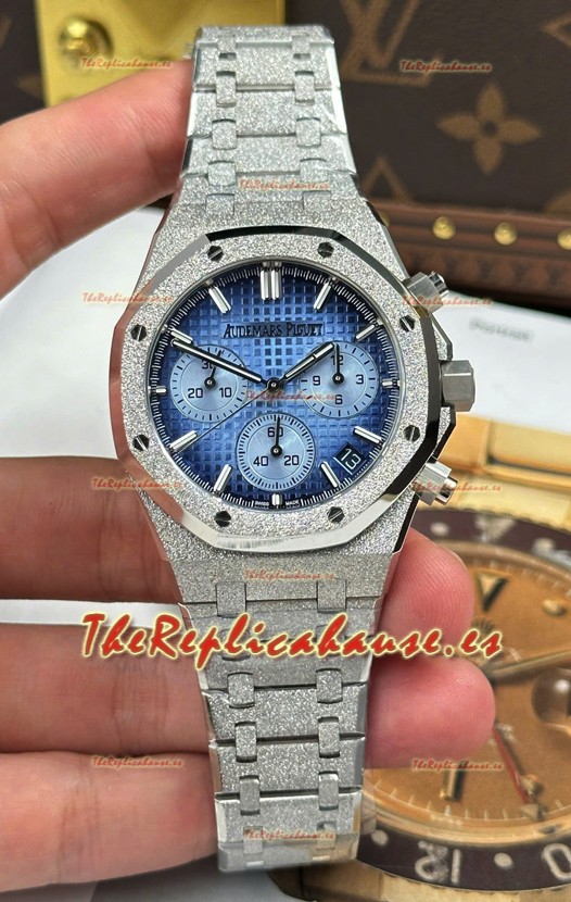 Audemars Piguet Super Clone oyal Oak Cronógrafo 26240BC Frosted Dial Azul Watch 