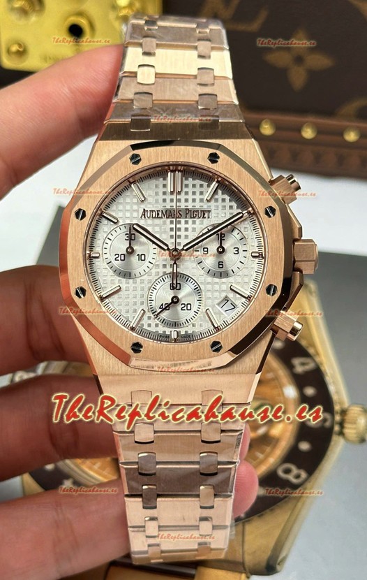Reloj Audemars Piguer Royal Oak Cronógrafo 26240 en Oro Rosado, Cronógrafo Super Clon