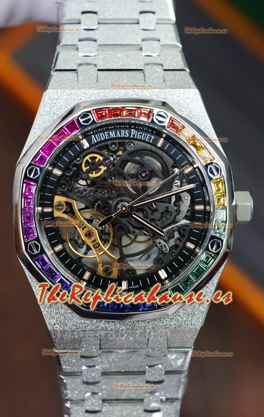Réplica del Reloj 1:1 Audemars Piguet Royal Oak con Doble Volante, Edición Esmerilada y Esmaltada