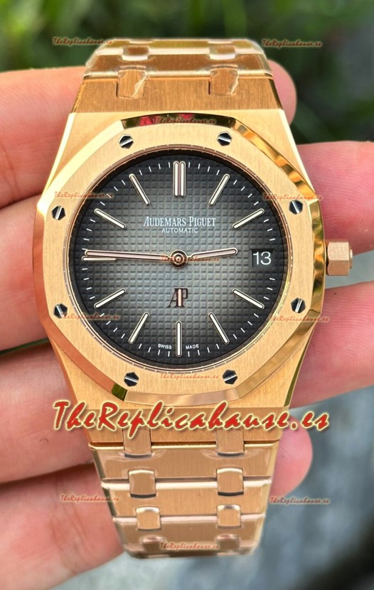 Reloj Audemars Piguet Royal Oak Super Clone Jumbo Sunburst con Dial Gris