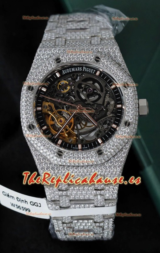 Réplica del Reloj Audemars Piguet Royal Oak con doble volante, edición ICED-OUT, superclon 1:1