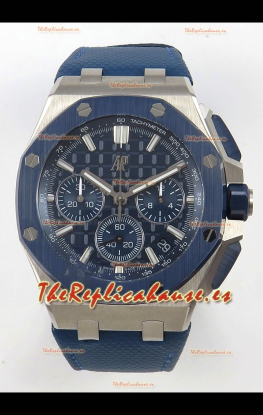 Reloj Audemars Piguet Super Clone Royal Oak Offshore Caja Acero con Dial Azul